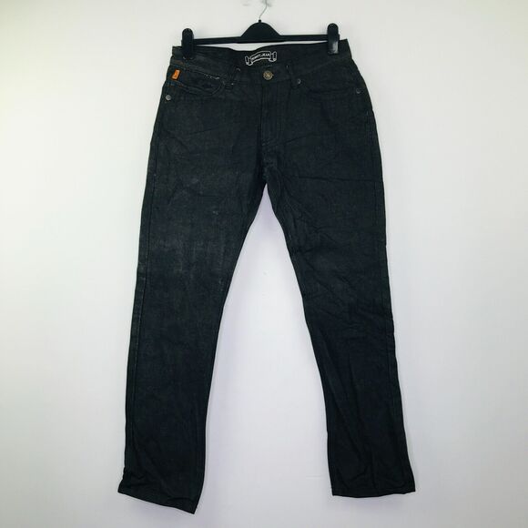 Robin's Jean Men's 32 Jeans Black Denim Straight Leg Studded D5408 Bling A - Picture 1 of 6